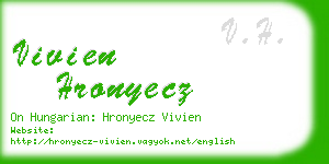 vivien hronyecz business card